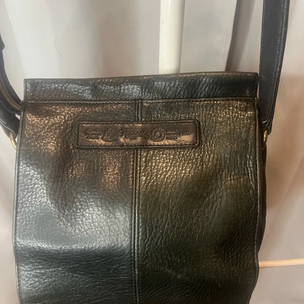 Fossil Bag Black Leather Crossbody Organizer Bag - Picture 2 of 9